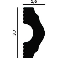 Молдинг Перфект P23 2000x37x16 мм — фото 2, Молдинги