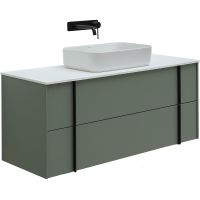 Тумба под раковину Allen Brau Reality 120 1.32008.CGM подвесная Олива матовая — фото 2, Тумбы под раковину