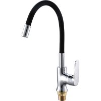 Смеситель для кухни Ростовская Мануфактура Сантехники SL123BL-016F-1 Черный Хром — фото 1, Смесители