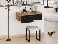 Тумба Brevita Dakota 80 DAK-009080-19-022Я подвесная Черный кварц Дуб Галифакс олово — фото 5, Мебель для ванной