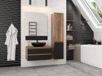 Зеркало Brevita Dakota 80 DAK-02080 Черный кварц — фото 4, Мебель для ванной