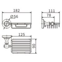 Мыльница CeramaLux Bianco 52005 Хром — фото 2, Мыльницы