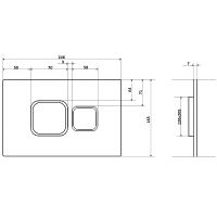 Клавиша смыва Ceruttispa CR01GD 9716 Золото глянцевое — фото 3, Кнопки смыва