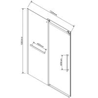 Душевая дверь Vincea Como Soft 120 VDS-1CS120CLGM профиль Вороненая сталь стекло прозрачное — фото 11, Душевые двери в нишу