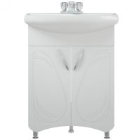 Тумба под раковину Corozo Кентис 60 SD-00000314 Белый — фото 1, Мебель для ванной