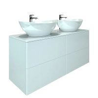 Тумба под раковину Orange Otto Ot-130TuMDF подвесная Белый глянцевый — фото 6, Мебель для ванной