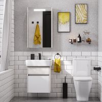 Товар: Зеркальный шкаф Aquaton Верди PRO 50 1A195802VDAV0 с подсветкой Белый Ясень фабрик - фото 4 Зеркальный шкаф Aquaton Верди PRO 50 1A195802VDAV0 с подсветкой Белый Ясень фабрик — фото 4, Зеркальные шкафы в ванную