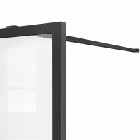 Душевая перегородка Vincea Walk-In 80 VSW-1HC800CFGM профиль Вороненая сталь стекло прозрачное/рифленое — фото 4, Душевые перегородки