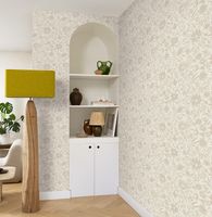 Обои RASCH Garden 330403 Винил на флизелине (0,53*10,05) Бежевый, Цветы — фото 4, Обои для стен