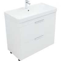 Тумба под раковину Aquanet Ирис new 90 336309 Белый глянец — фото 4, Мебель для ванной