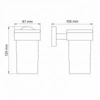 Стакан для зубных щеток WasserKRAFT Asphe Розовое золото арт-K-77728 — фото 3, Стаканы для зубных щеток