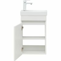 Тумба под раковину Aquanet Вега 40 329129 подвесная Белый глянец — фото 6, Тумбы под раковину