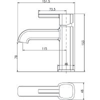 Смеситель для раковины Aquanet Minima AF130-10C 261813 Хром — фото 5, Смесители для раковины