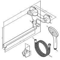 Смеситель для ванны AM.PM X-Joy универсальный Черный матовый арт-F85B90122 — фото 9, Смеситель для ванны