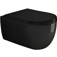 Унитаз Bocchi V-Tondo 1416-005-0129 подвесной Черный глянцевый без сиденья — фото 1, Унитазы