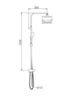 Душевая система Gappo G2408 Хром — фото 14, Душевые стойки