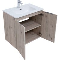 Тумба под раковину Aquanet Алвита New 70 303906 подвесная Дуб веллингтон белый — фото 3, Тумбы под раковину