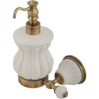 Дозатор для жидкого мыла Migliore Olivia 17422 Бронза Белый — фото 1, Дозаторы