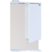 Зеркало со шкафом Onika Лайн 48.01 204802 с подсветкой Белое — фото 1, Зеркальные шкафы в ванную