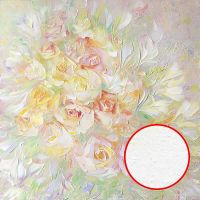 Фреска Ortograf Цветы 8062 Фактура бархат FX Флизелин (2,7*2,7) Зеленый/Розовый/Желтый, Цветы/Живопись арт-8062 (бархат FX) — фото 1, Фрески