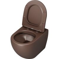 Товар: Унитаз Grossman Color GR-4411BRMS подвесной Коричневый матовый с сиденьем Микролифт - фото 3 Унитаз Grossman Color GR-4411BRMS подвесной Коричневый матовый с сиденьем Микролифт — фото 3, Подвесные унитазы