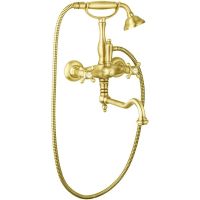 Смеситель для ванны Cezares Golf GOLF-VDF-03/24-M Золото 24 карат — фото 1, Смеситель для ванны