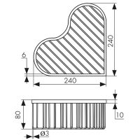 Полка корзина Kaiser KH-5240 угловая Хром — фото 2, Полки для ванной и душа