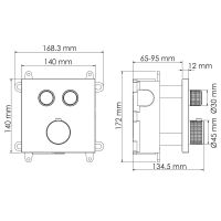 Товар: Смеситель для душа WasserKRAFT Sauer 7148 Thermo с термостатом Золото глянцевое - фото 2 Смеситель для душа WasserKRAFT Sauer 7148 Thermo с термостатом Золото глянцевое — фото 2, Смесители