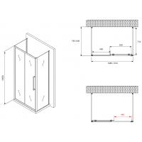 Товар: Душевой уголок Abber Schwarzer Diamant 110x80 AG30110BMH-S80BM-S80BM профиль Черный стекло матовое - фото 5 Душевой уголок Abber Schwarzer Diamant 110x80 AG30110BMH-S80BM-S80BM профиль Черный стекло матовое — фото 5, Прямоугольные душевые уголки