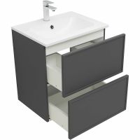 Тумба под раковину Aquanet Арт 60 329063 подвесная Ясень графит — фото 3, Тумбы под раковину