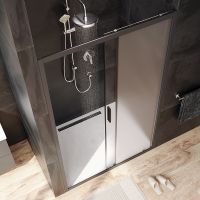 Товар: Душевая дверь AM.PM Gem 120 W90G-120-1-195BM профиль Черный матовый стекло матовое-прозрачное - фото 3 Душевая дверь AM.PM Gem 120 W90G-120-1-195BM профиль Черный матовый стекло матовое-прозрачное — фото 3, Душевые двери в нишу