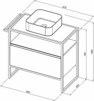 Товар: Тумба под раковину Allen Brau Priority 80 1.31002.AM Антрацит матовый - фото 15 Тумба под раковину Allen Brau Priority 80 1.31002.AM Антрацит матовый — фото 15, Тумбы под раковину