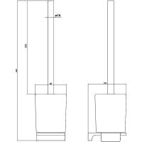 Ершик для унитаза Rav Slezak Nil NLA0500MG Сатин — фото 2, Ершики для унитаза