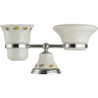 Стакан для зубных щеток с мыльницей Migliore Provance 17677 Хром Белый — фото 3, Мыльницы