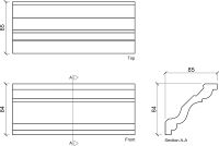 Карниз Европласт 1.50.293 2000x84x85 мм — фото 3, Карнизы