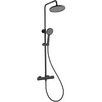 Душевая система beWash BV1TMSS6120 с термостатом Черная матовая — фото 1, Душевое оборудование. Душевая программа