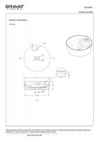 Раковина-чаша Bravat Affability 44 C22239W-1-ENG Белая — фото 3, Раковины накладные