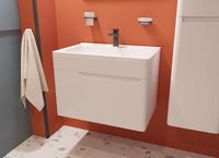 Тумба с раковиной Эстет Kare Luxe 70 ФР-00007080 подвесная Белая — фото 7, Тумбы с раковиной