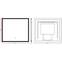 Товар: Зеркало Boheme Modern 80x70 544-080 с подсветкой с сенсорным выключателем - фото 2 Зеркало Boheme Modern 80x70 544-080 с подсветкой с сенсорным выключателем — фото 2, Мебель для ванной