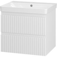 Тумба с раковиной Brevita Victory 60 УТ000015990 подвесная Белая матовая — фото 1, Тумбы с раковиной