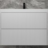 Тумба под раковину Style Line Стокгольм 80 ЛС-00002315 подвесная Белый рифленый софт — фото 1, Мебель для ванной