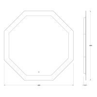 Товар: Зеркало Evoform Ledshine 100x100 с подсветкой 32 W - сенсорный выключатель - нейтральный белый свет арт-BY 2607 - фото 6 Зеркало Evoform Ledshine 100x100 с подсветкой 32 W - сенсорный выключатель - нейтральный белый свет арт-BY 2607 — фото 6, Зеркала в ванную комнату