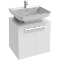 Тумба под раковину Jacob Delafon Struktura 65 EB1382-N18 подвесная Белая глянцевая — фото 1, Мебель для ванной