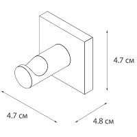 Крючок Fixsen Lux Chrome FX-15005 Хром — фото 3, Крючки для полотенец