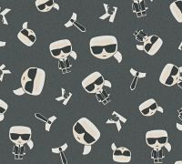 Обои AS Creation Karl Lagerfeld 37843-7 Винил на флизелине (0,53*10,05) Черный, Надписи — фото 3, Обои для стен