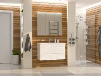 Тумба с раковиной Misty Софт 90 УТ000015048 подвесная Белая глянцевая — фото 6, Тумбы с раковиной