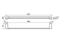 Полотенцедержатель Ravak 10° X07P561 Черный матовый — фото 3, Полотенцедержатели
