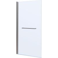 Шторка на ванну Allen Brau Priority 80 3.31024.BA профиль Серебро браш стекло прозрачное — фото 5, Шторки для ванной распашные