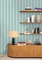 Обои Caselio Danae 103666092 Винил на флизелине (53*10,05) Бирюзовый, Полоса — фото 2, Обои для стен