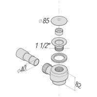 Сифон для душевого поддона Migliore Ricambi 20205 Бронза — фото 3, Прочие комплектующие для слива и канализации